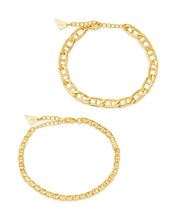 Load image into Gallery viewer, Anchor Chain Bracelet Set of 2