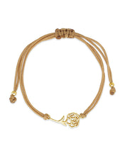 Load image into Gallery viewer, Sterling Silver Birth Flower Bolo Bracelet