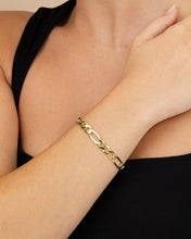 Load image into Gallery viewer, Dainty Sterling Silver Figarro Chain Bracelet