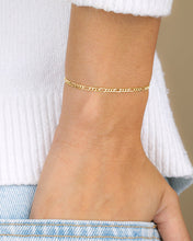 Load image into Gallery viewer, Sterling Silver Anne Dainty Figaro Chain Bracelet