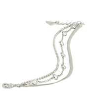 Load image into Gallery viewer, Paisley CZ & Layered Chain Bracelet
