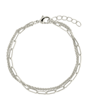 Load image into Gallery viewer, Emery Layered Paperclip & Curb Chain Bracelet