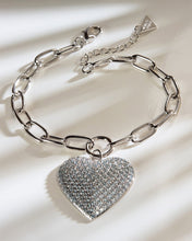 Load image into Gallery viewer, Disco Heart CZ Statement Bracelet