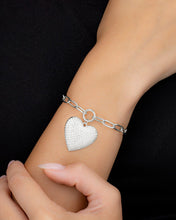 Load image into Gallery viewer, Disco Heart CZ Statement Bracelet
