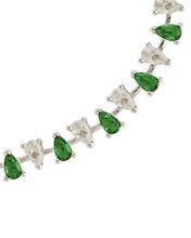 Load image into Gallery viewer, Emerald Pear Cut Tennis Bracelet