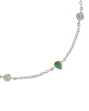 Load image into Gallery viewer, Pear and Round CZ Station Bracelet
