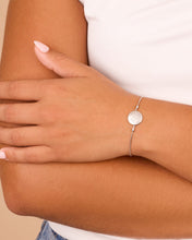 Load image into Gallery viewer, Sterling Silver CZ Constellation Disk Bolo Bracelet