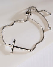 Load image into Gallery viewer, Polished Cross Bolo Bracelet