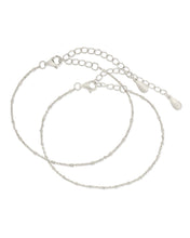 Load image into Gallery viewer, Sterling Silver Chloe Chain Bracelet Set of 2