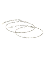 Load image into Gallery viewer, Sterling Silver Chloe Chain Bracelet Set of 2