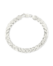 Load image into Gallery viewer, Sterling Silver Woven Chain Bracelet