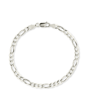 Load image into Gallery viewer, Dainty Sterling Silver Figarro Chain Bracelet