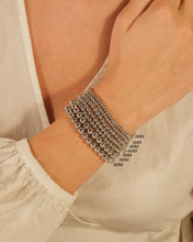 Load image into Gallery viewer, Sterling Silver Beaded Stretch Bracelet Sets