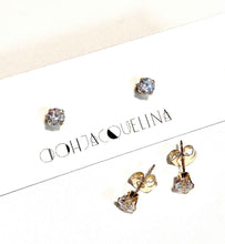 Load image into Gallery viewer, 14K GF or Sterling Silver Swarovski stud earrings