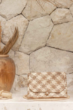 Load image into Gallery viewer, Plaid Rattan Clutch