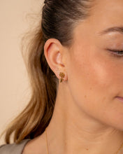 Load image into Gallery viewer, Sterling Silver Birth Flower Stud Earrings