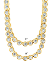 Load image into Gallery viewer, Helene Bezel CZ Tennis Necklace