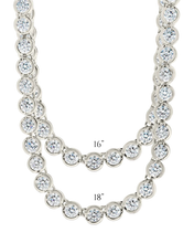 Load image into Gallery viewer, Helene Bezel CZ Tennis Necklace