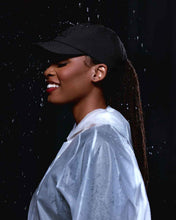 Load image into Gallery viewer, Black Waterproof Satin Lined Dad Hat