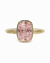 Load image into Gallery viewer, Sterling Silver Mini Pink Sapphire Cushion Ring