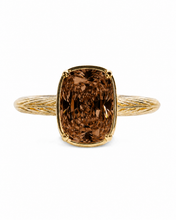 Load image into Gallery viewer, Sterling Silver Mini Chocolate Elongated Cushion Ring