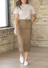 Load image into Gallery viewer, Erica Cotton Twill Midi Skirt - FINAL SALE