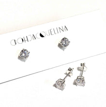 Load image into Gallery viewer, 14K GF or Sterling Silver Swarovski stud earrings