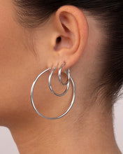 Load image into Gallery viewer, Sterling Silver Hoop Earrings