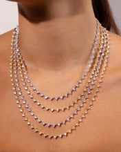 Load image into Gallery viewer, Brigid Staggered CZ Tennis Necklace