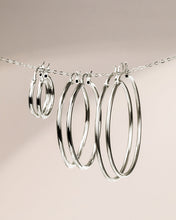 Load image into Gallery viewer, Sterling Silver Hoop Earrings