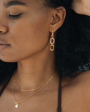 Load image into Gallery viewer, Andi Chain Link Drop Hoop Earrings