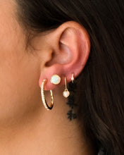 Load image into Gallery viewer, Lorna CZ & Opal Studded Hoop Earrings