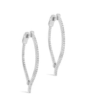Load image into Gallery viewer, CZ Inside Out Teardrop Drop Earrings