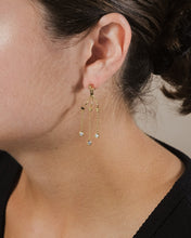 Load image into Gallery viewer, CZ Moon & Star Jacket Earrings