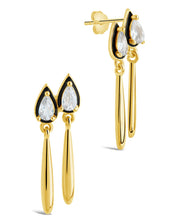Load image into Gallery viewer, Nyx CZ & Enamel Dangle Earrings