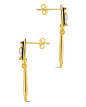 Load image into Gallery viewer, Nyx CZ & Enamel Dangle Earrings