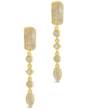 Load image into Gallery viewer, Malin CZ Drop Hoop Earrings