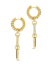 Load image into Gallery viewer, Andi Chain Link Drop Hoop Earrings