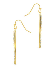 Load image into Gallery viewer, Evangeline CZ Teardrop Hoop Earrings