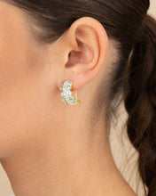 Load image into Gallery viewer, Lena CZ Hoop Earrings