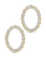 Load image into Gallery viewer, Rosario CZ Oval Stud Earrings