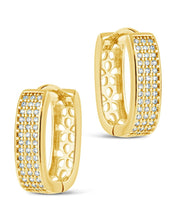 Load image into Gallery viewer, Renee CZ Huggie Hoop Earrings