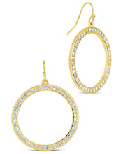Load image into Gallery viewer, Della CZ Circle Dangle Earrings