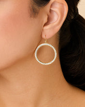 Load image into Gallery viewer, Della CZ Circle Dangle Earrings