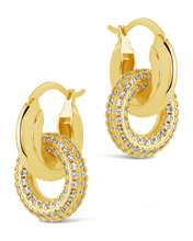 Load image into Gallery viewer, Hunter CZ Interlocking Circle Drop Earrings