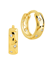 Load image into Gallery viewer, Greer CZ Burst Micro Hoop Earrings