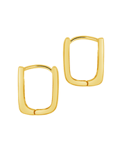 Load image into Gallery viewer, Nadine CZ Rectangle Hoop Earrings