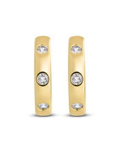 Load image into Gallery viewer, Molly CZ Studded Micro Hoops