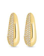 Load image into Gallery viewer, Callie CZ Teardrop Polished Earring