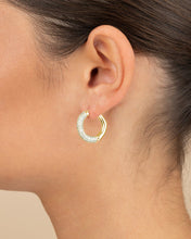 Load image into Gallery viewer, Cordelia CZ Studded Hoop Earrings